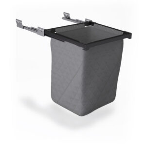 ZENITH tekstiilist H=639mm pesukorv liuguriga 500mm MUST (INOXA)