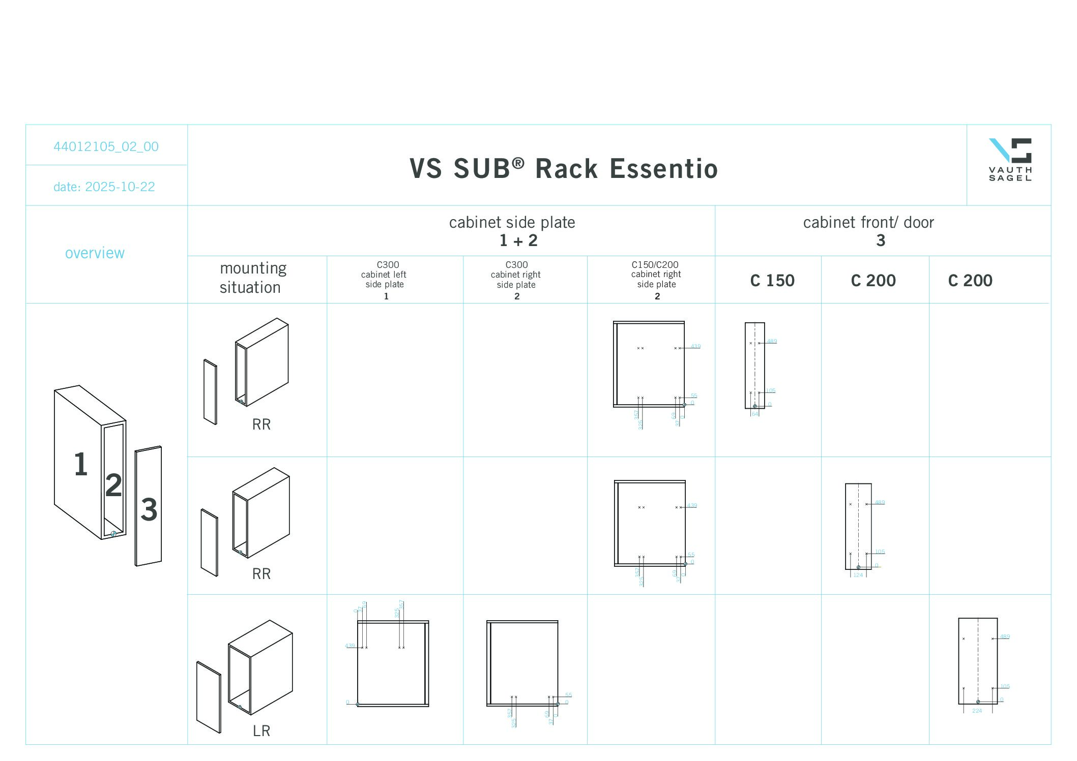 V_S alakapi mehhanism SUB Rack 150mm ESSENTIO 2 riiuliga Grafiit - Image 3